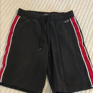 Hollister Athletic Shorts Black Red Sporty Design